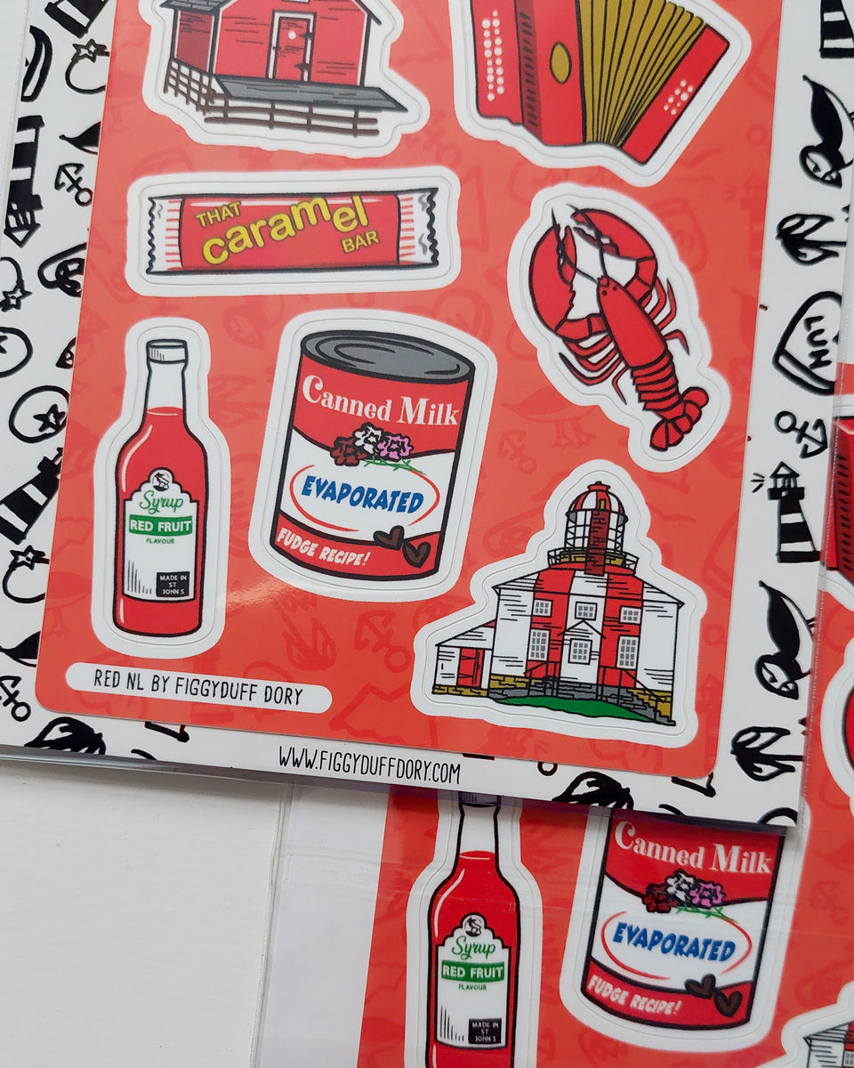 Red NL Sticker Pack – Figgyduff Dory