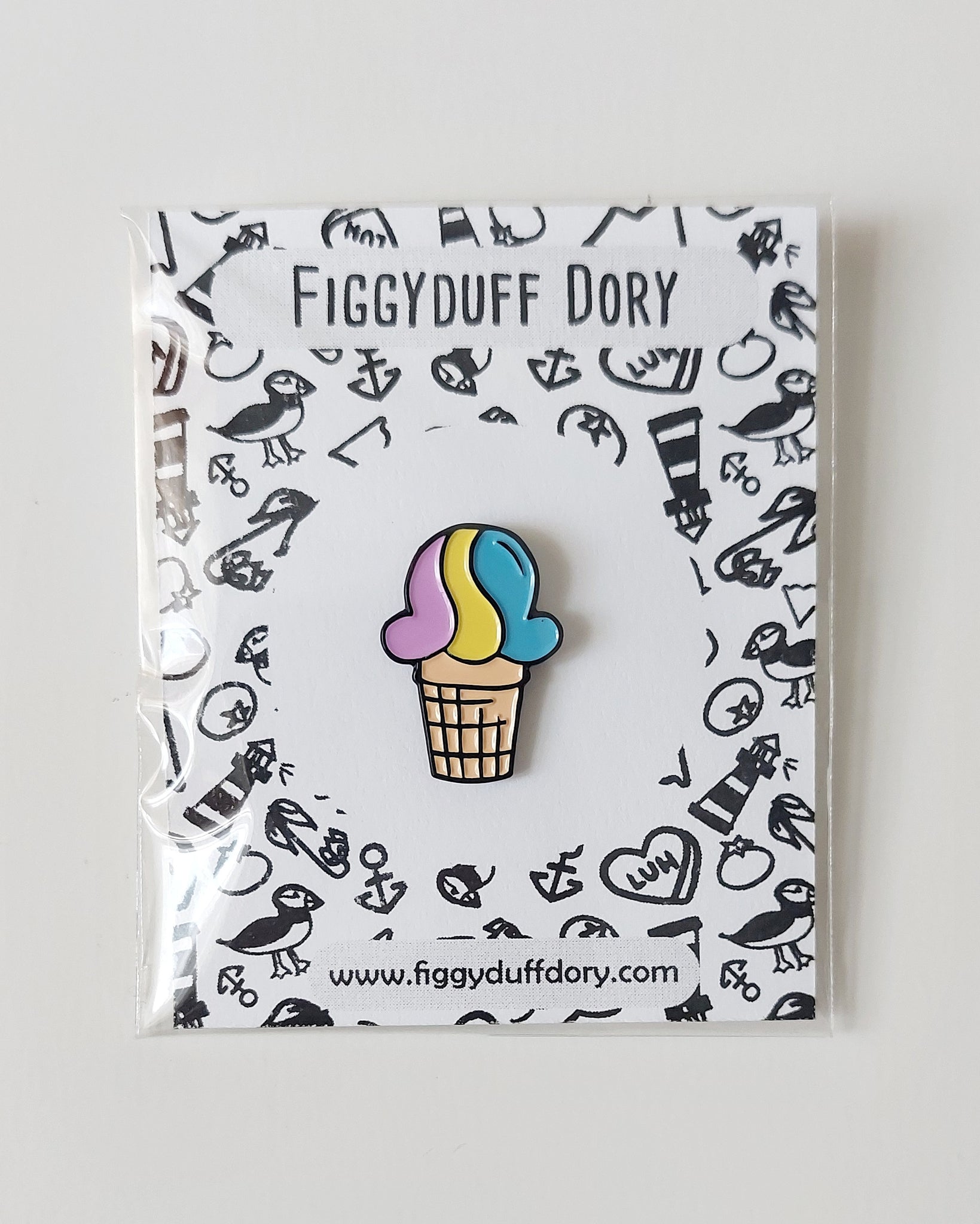 Moon Mist Cone Enamel Pin