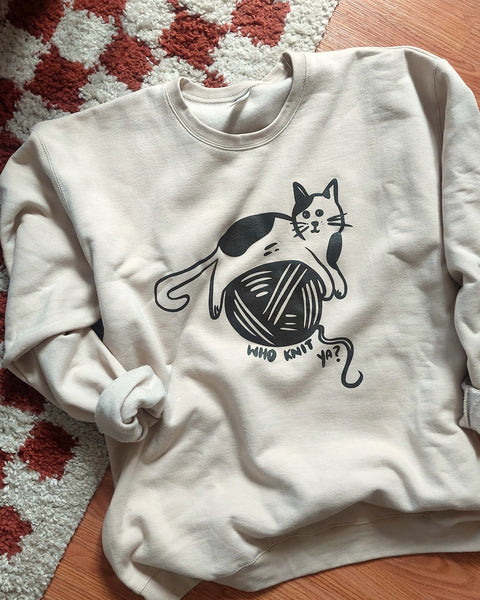 Who Knit Ya Unisex Crewneck