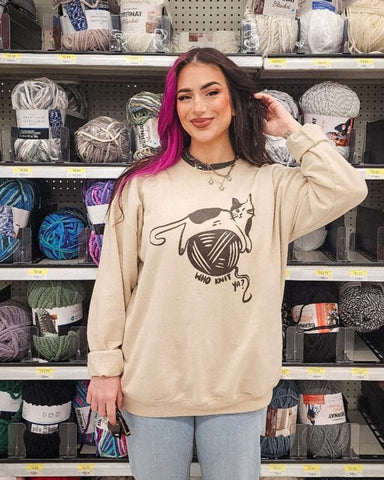 Who Knit Ya Unisex Crewneck