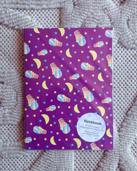 Moon Mist Ice Cream Lined Notebook