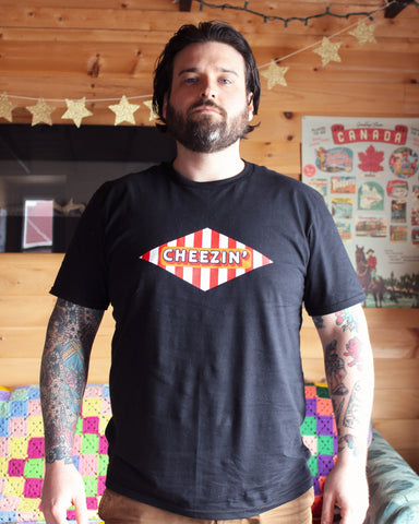 Cheezin' Unisex Black Tee
