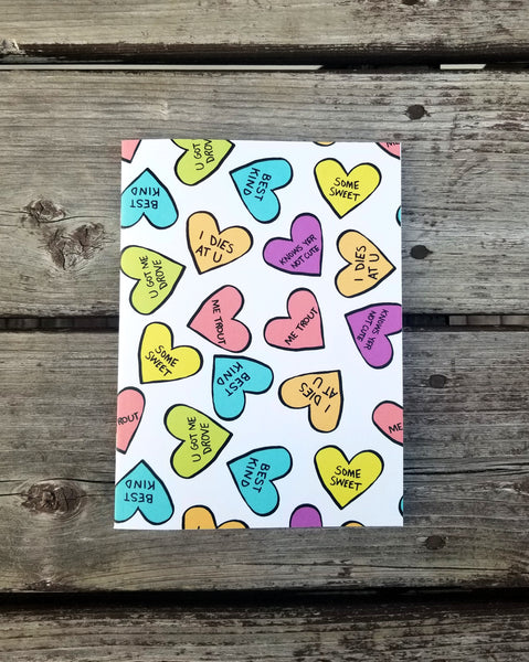 Candy Hearts Lined Notebook