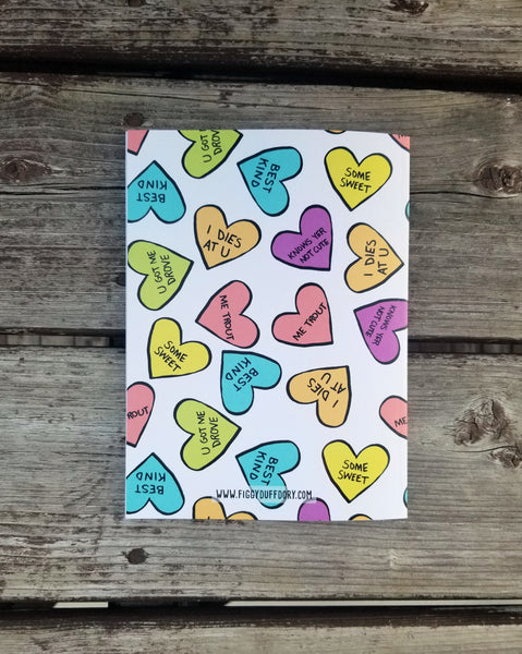 Candy Hearts Lined Notebook