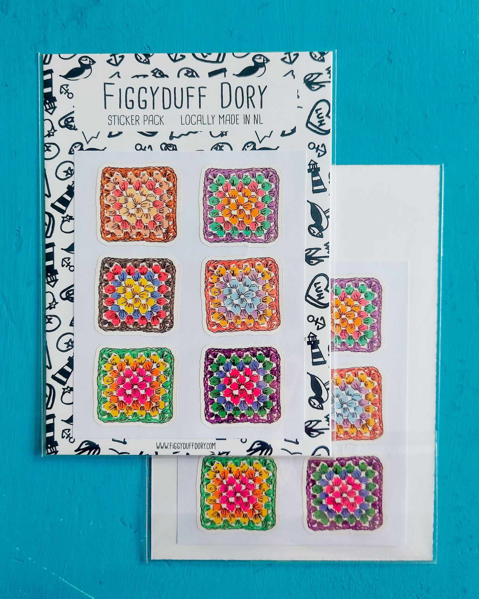 Granny Square Sticker Pack